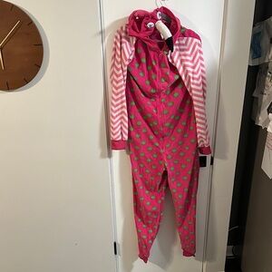 Pink and Green xs Flamingo One Piece